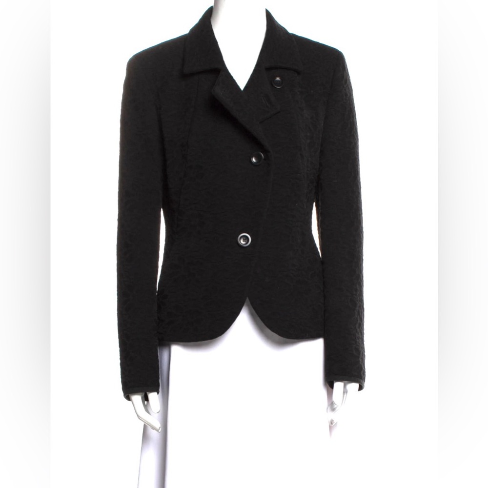 MaxMara Black Wool Women's Blazer Jacket